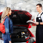 Car mechanic in uniform. Auto repair service.